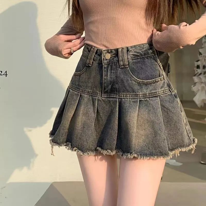 Retro Pleated Exposure-proof Skirt