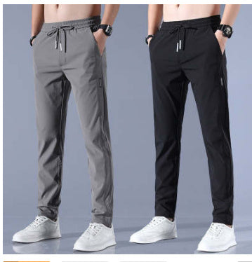 Drawstring Thin Casual Straight Sweatpants