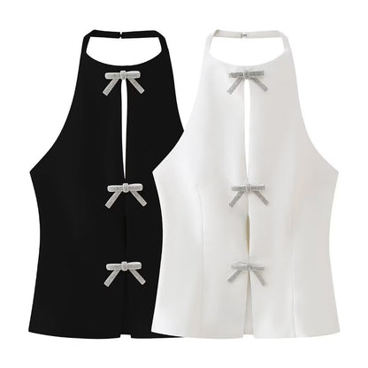 Ethereal Bowknot Collar Top