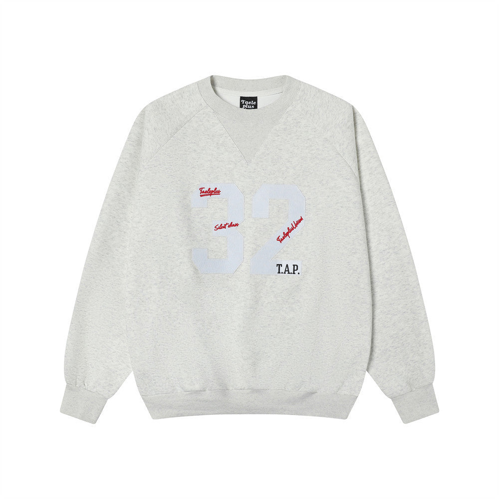 Paste Cloth Letter Embroidery Sweater