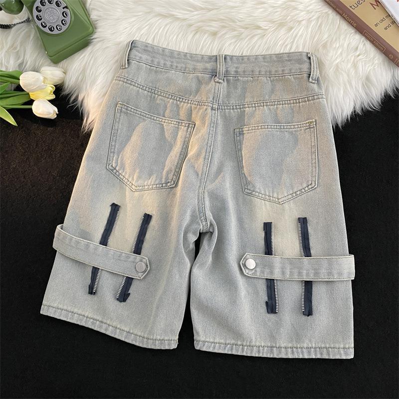 Denim Jorts Men's Loose Personality