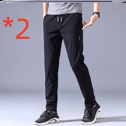 Drawstring Thin Casual Straight Sweatpants