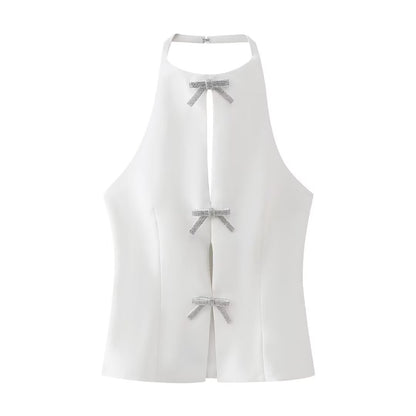 Ethereal Bowknot Collar Top