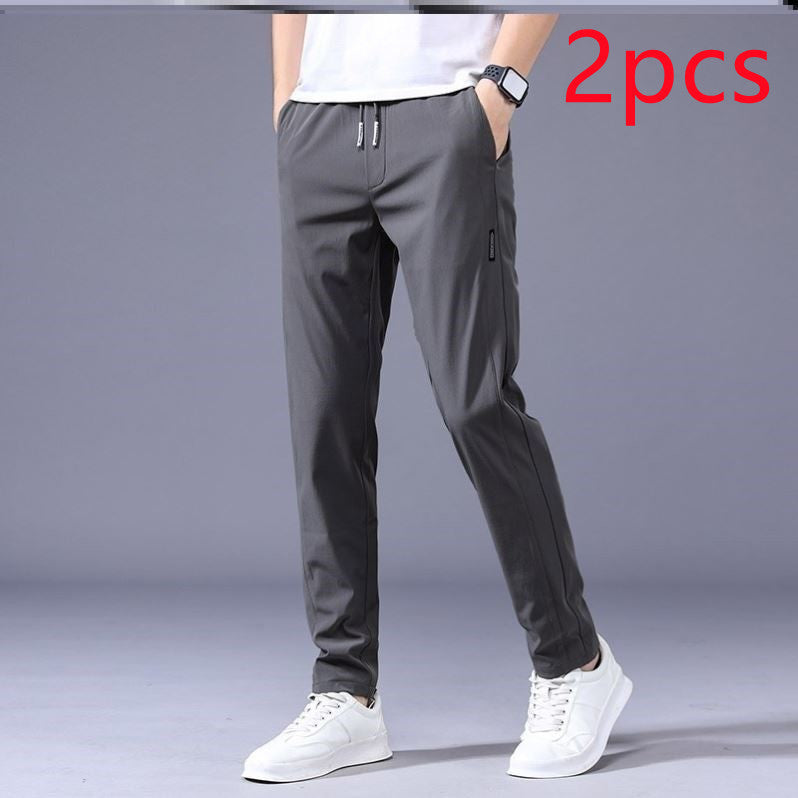 Drawstring Thin Casual Straight Sweatpants