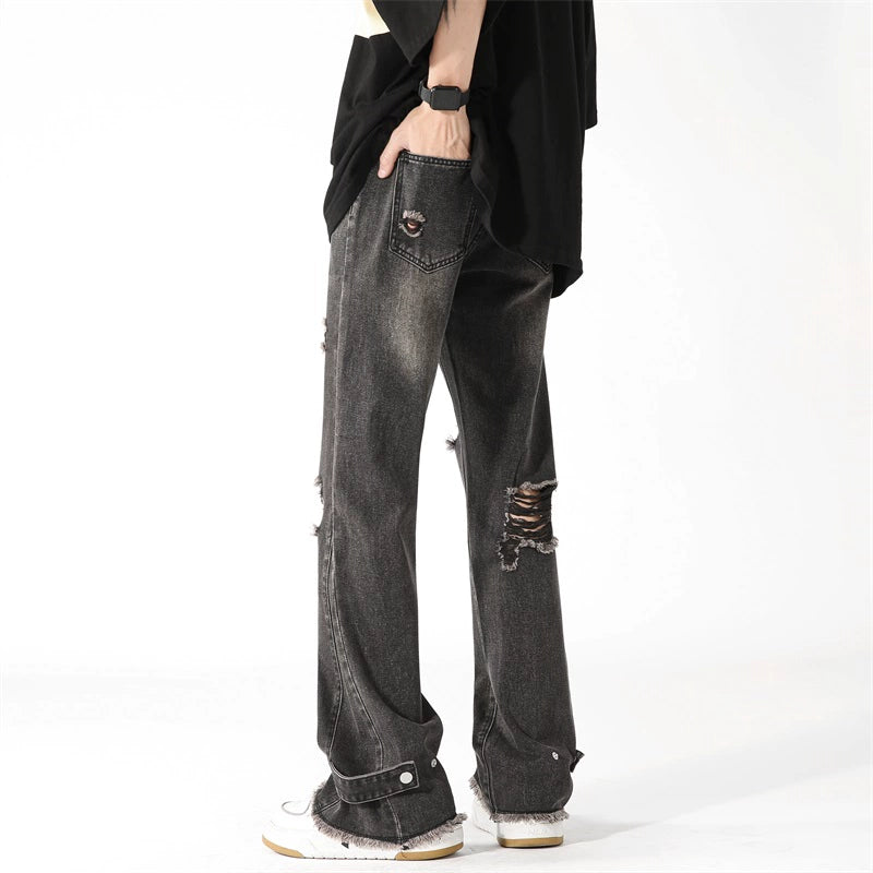 Weila Ripped Denim Straight Pants