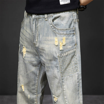 Ripped Distressed Scrape Lengthened Tall Jeans