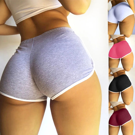 Women Mid Waist Sport Shorts