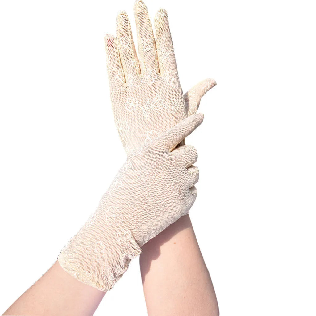 Thin Lace Sunscreen Short Uv Protection Gloves