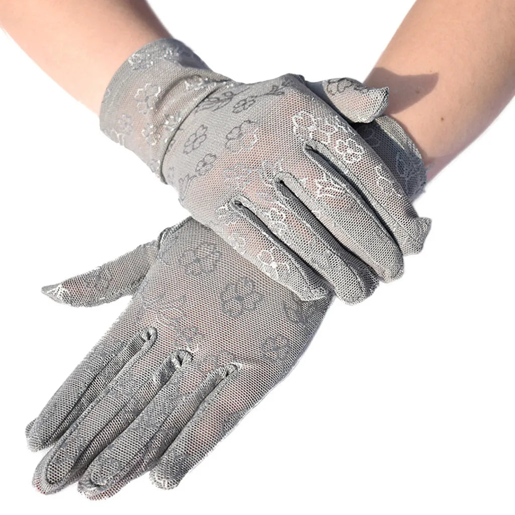 Thin Lace Sunscreen Short Uv Protection Gloves