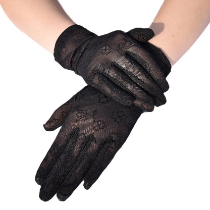 Thin Lace Sunscreen Short Uv Protection Gloves