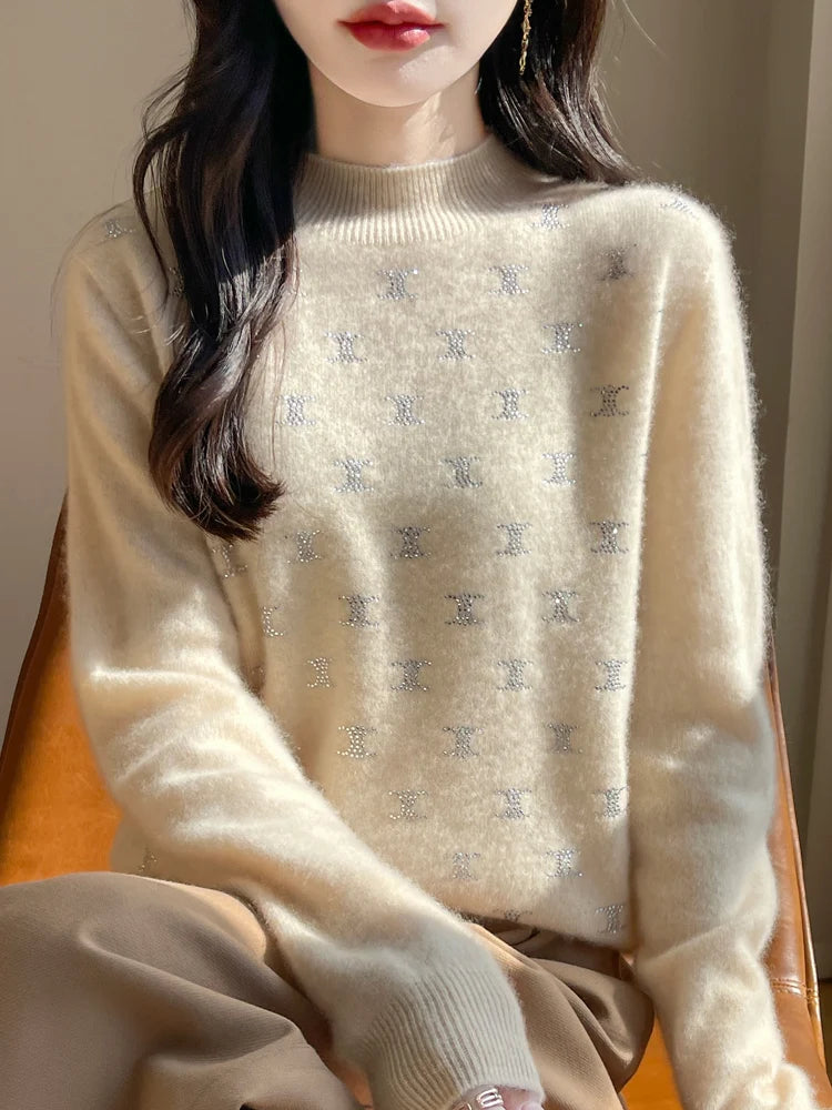 LuxeGlow Wool Sweater