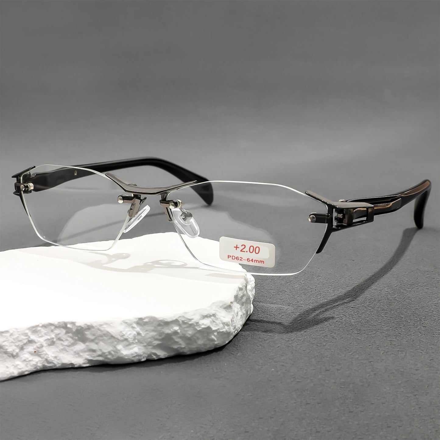 Rimless Design Presbyopic Glasses