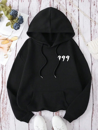 Juice Wrld 999 Letter Printed Hoodie Y2k Unisex