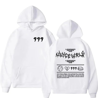 Juice Wrld 999 Letter Printed Hoodie Y2k Unisex