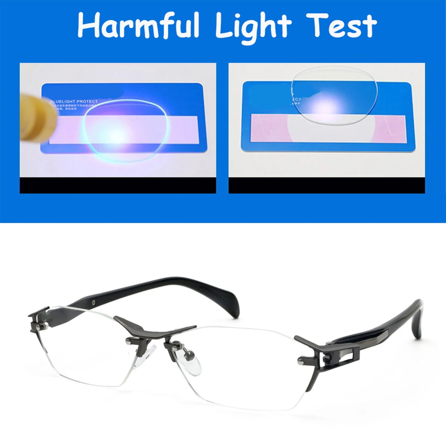 Rimless Design Presbyopic Glasses