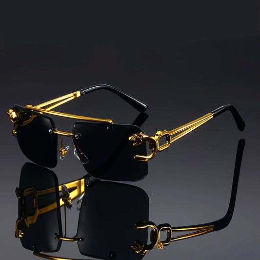 Golden Eclipse Frameless Tiger Sunglasses