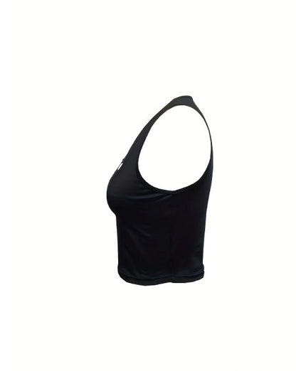 Ladies' Solid Color Chest Hollow Out Casual Camisole Vest